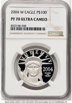 2004-W Proof Platinum Eagle 1 oz Brown Label NGC PF70