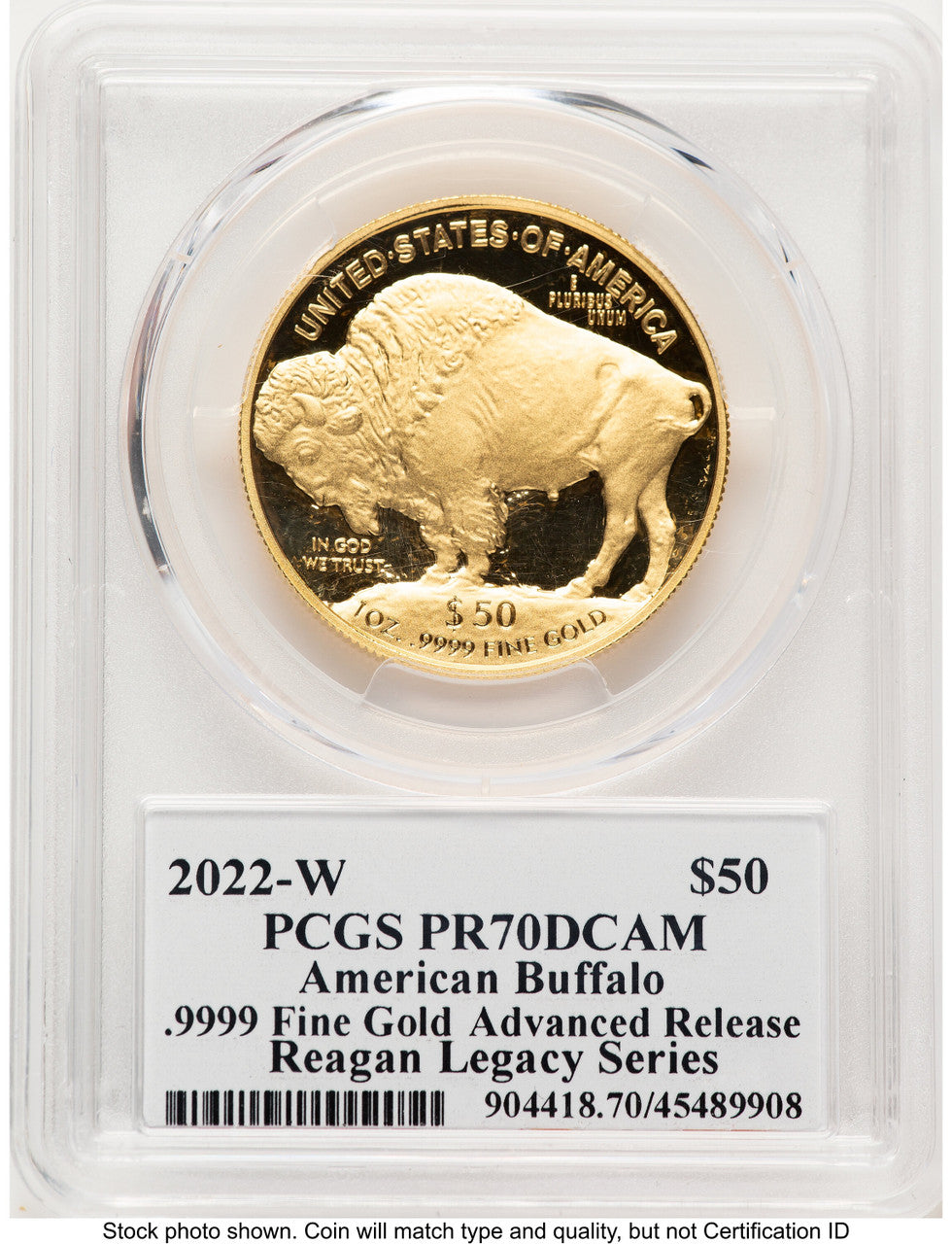 2022-W Proof Gold Buffalo 1 oz AR Reagan Legacy Series Michael Reagan Picture PCGS PR70 (784187003)