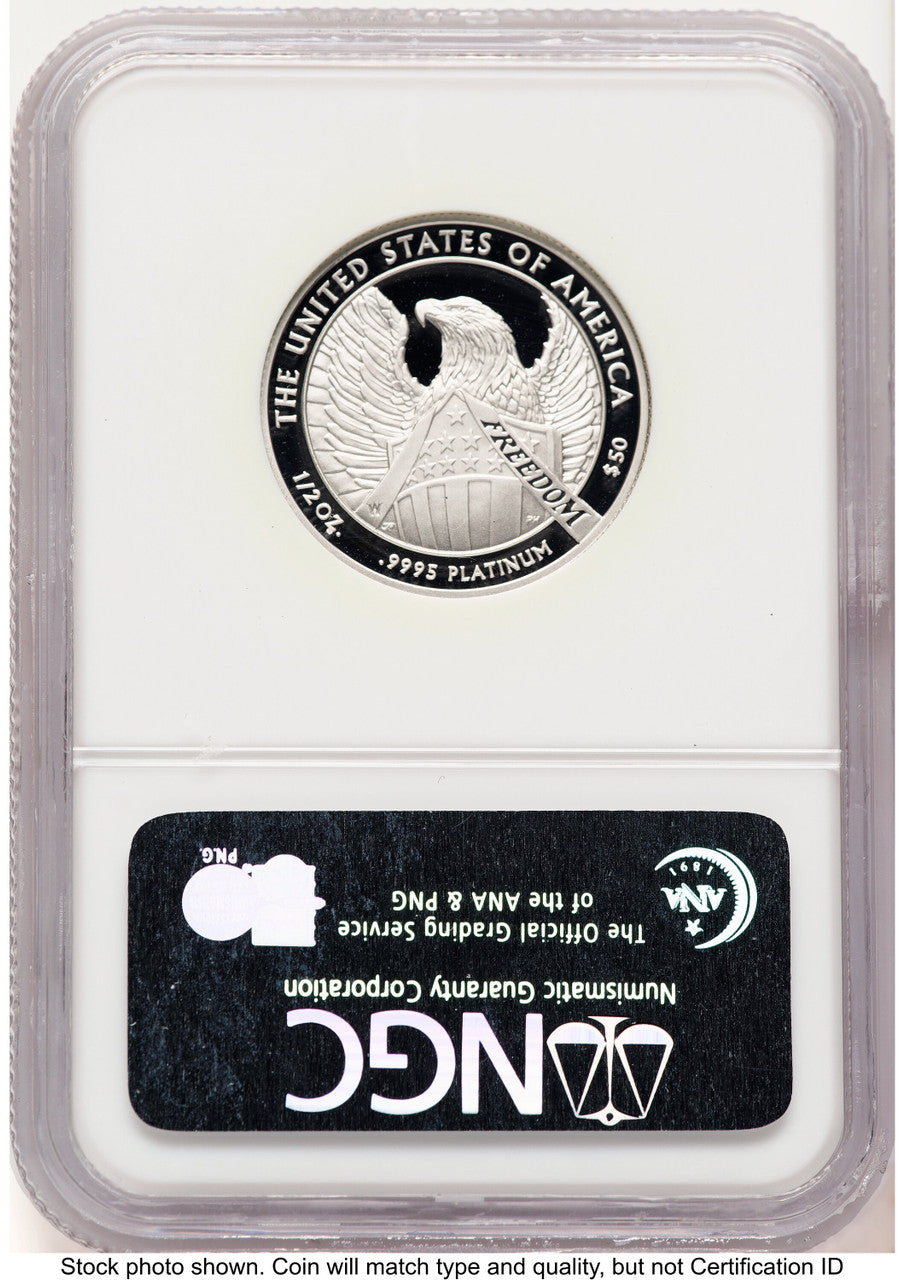 2007-W Proof Platinum Eagle 1/2 oz 10th Anniversary Label NGC PF70 (784188012)