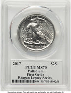 2017 Palladium Eagle 1 oz FS Reagan Legacy Series Michael Reagan PCGS MS70