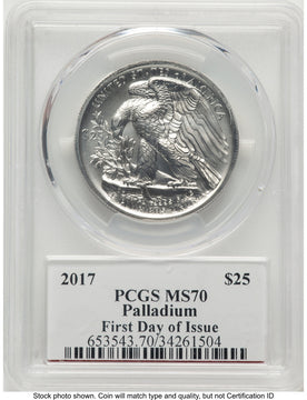 2017 Palladium Eagle 1 oz FDI PCGS MS70 Ed Moy