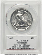 2017 Palladium Eagle 1 oz FDI PCGS MS70 Ed Moy