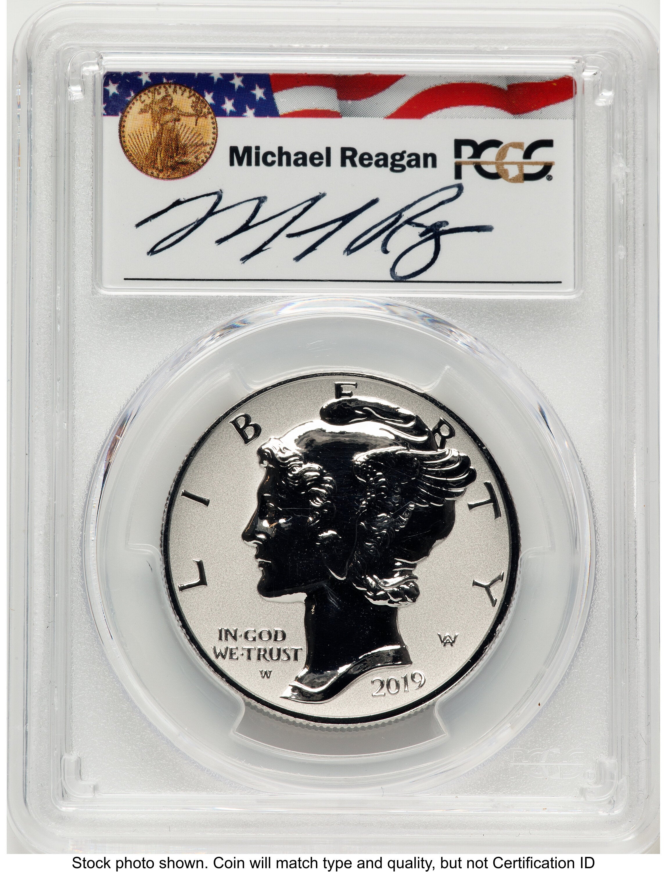 2019-W Palladium Eagle 1 oz REV Reagan Legacy Series Michael Reagan PCGS PR70