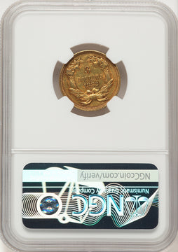 1882 $3 Three Dollar Gold Pieces NGC AU53