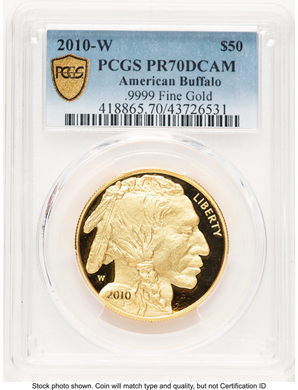 2010-W Proof Gold Buffalo 1 oz Blue Gradient PCGS PR70 (784275021)
