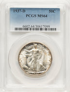 1937-D 50C Walking Liberty Half Dollar PCGS MS64