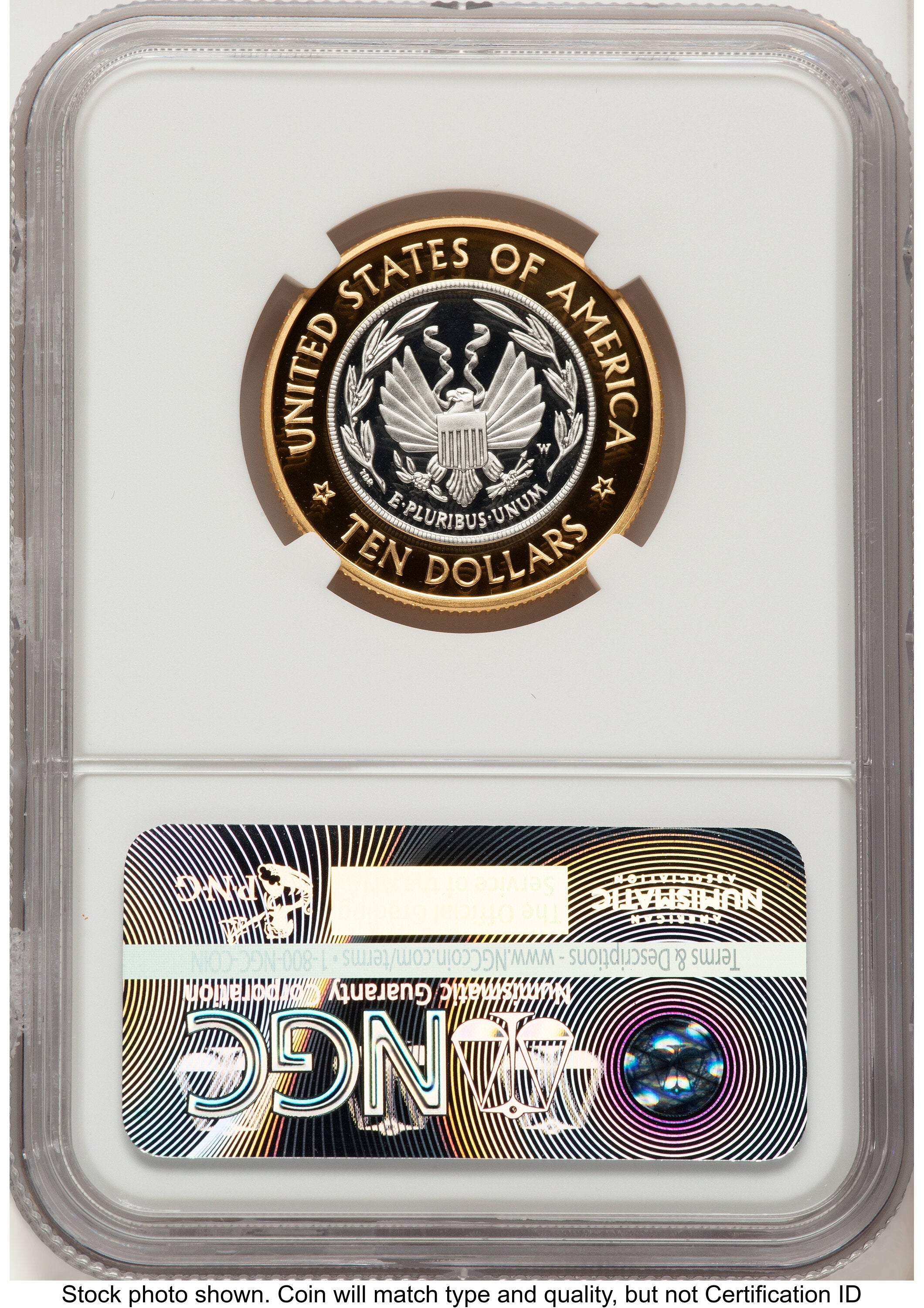 2000-W $10 Library of Congress Bi-Metallic Gold 0.2509 oz and