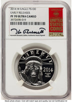 2014-W Proof Platinum Eagle 1 oz ER Kenneth Bressett Red Book NGC PF70
