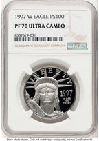 1997-W Proof Platinum Eagle 1 oz Brown Label NGC PF70 (784375020)