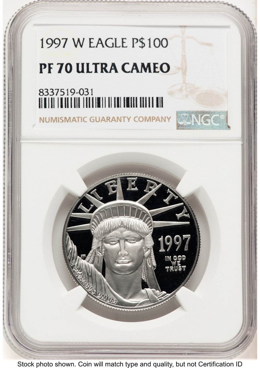 1997-W Proof Platinum Eagle 1 oz Brown Label NGC PF70 (784375020)