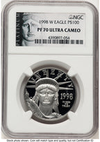 1998-W Proof Platinum Eagle 1 oz American Liberty Series Label NGC PF70