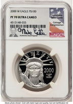 2000-W Proof Platinum Eagle 1 oz Mike Castle NGC PF70