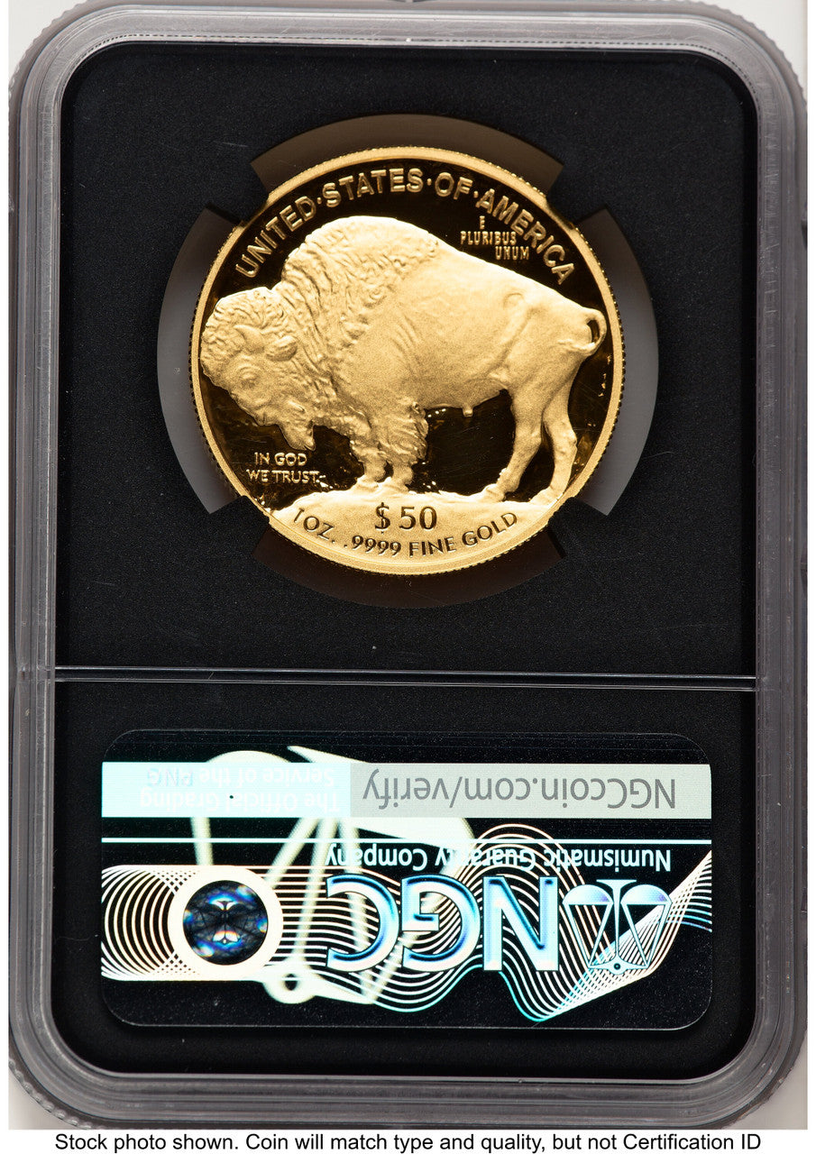 2020-W Proof Gold Buffalo 1 oz ER Miles Standish NGC PF70