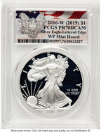 2016-W Proof Silver Eagle 1 oz WP Mint Hoard Heraldic Eagle Flag PCGS PR70