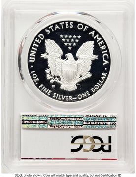 2016-W Proof Silver Eagle 1 oz WP Mint Hoard Heraldic Eagle Flag PCGS PR70