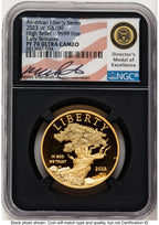 2023-W G$100 American Liberty High Relief ER Miles Standish NGC PF70