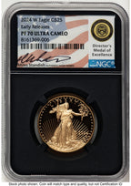 2024-W Proof Gold Eagle 1/2 oz ER Miles Standish NGC PF70