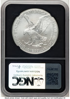 2024-W Burnished Silver Eagle 1 oz AR David J Ryder TBE Label NGC MS70