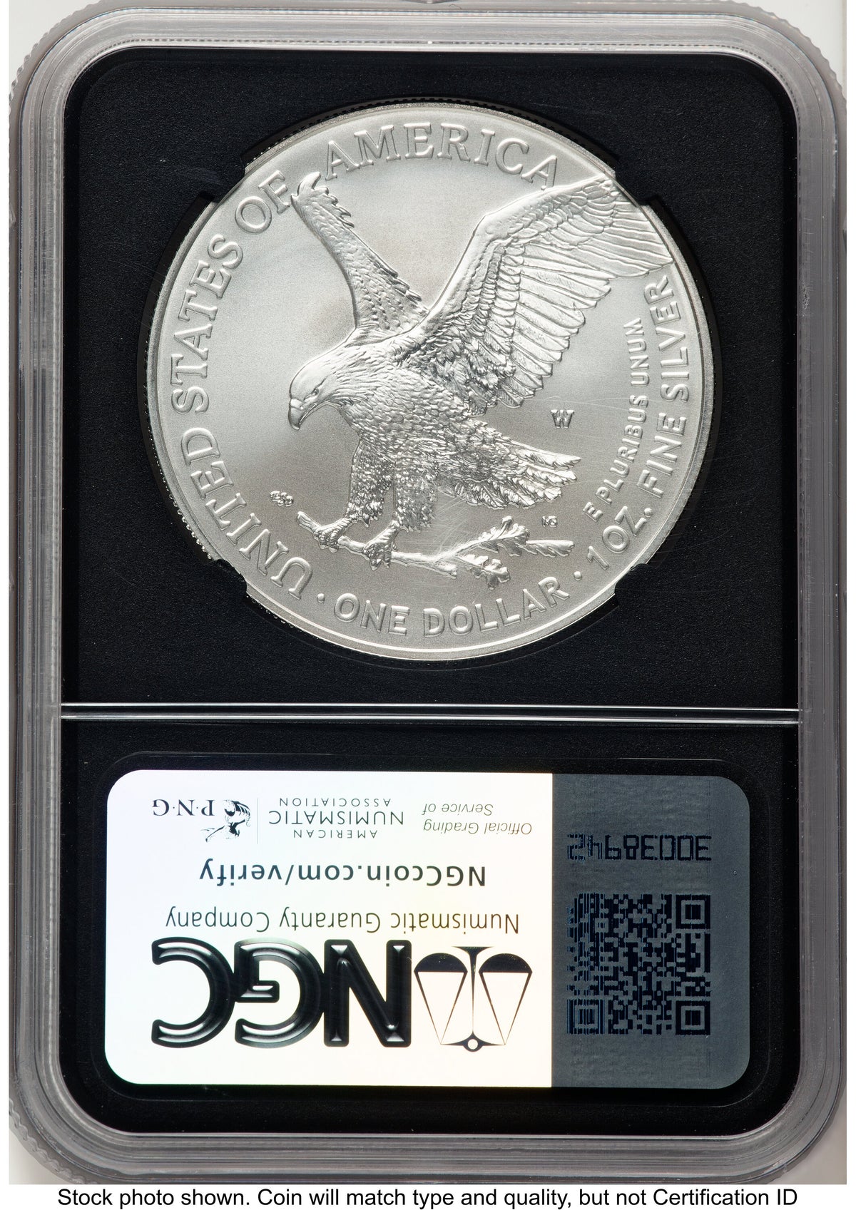 2024-W Burnished Silver Eagle 1 oz AR David J Ryder TBE Label NGC MS70