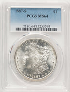 1887-S Morgan Dollar PCGS MS64 (784416003)
