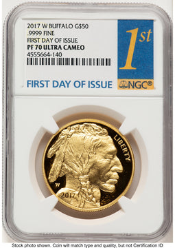 2017-W Proof Gold Buffalo 1 oz FDI 1ST NGC PF70