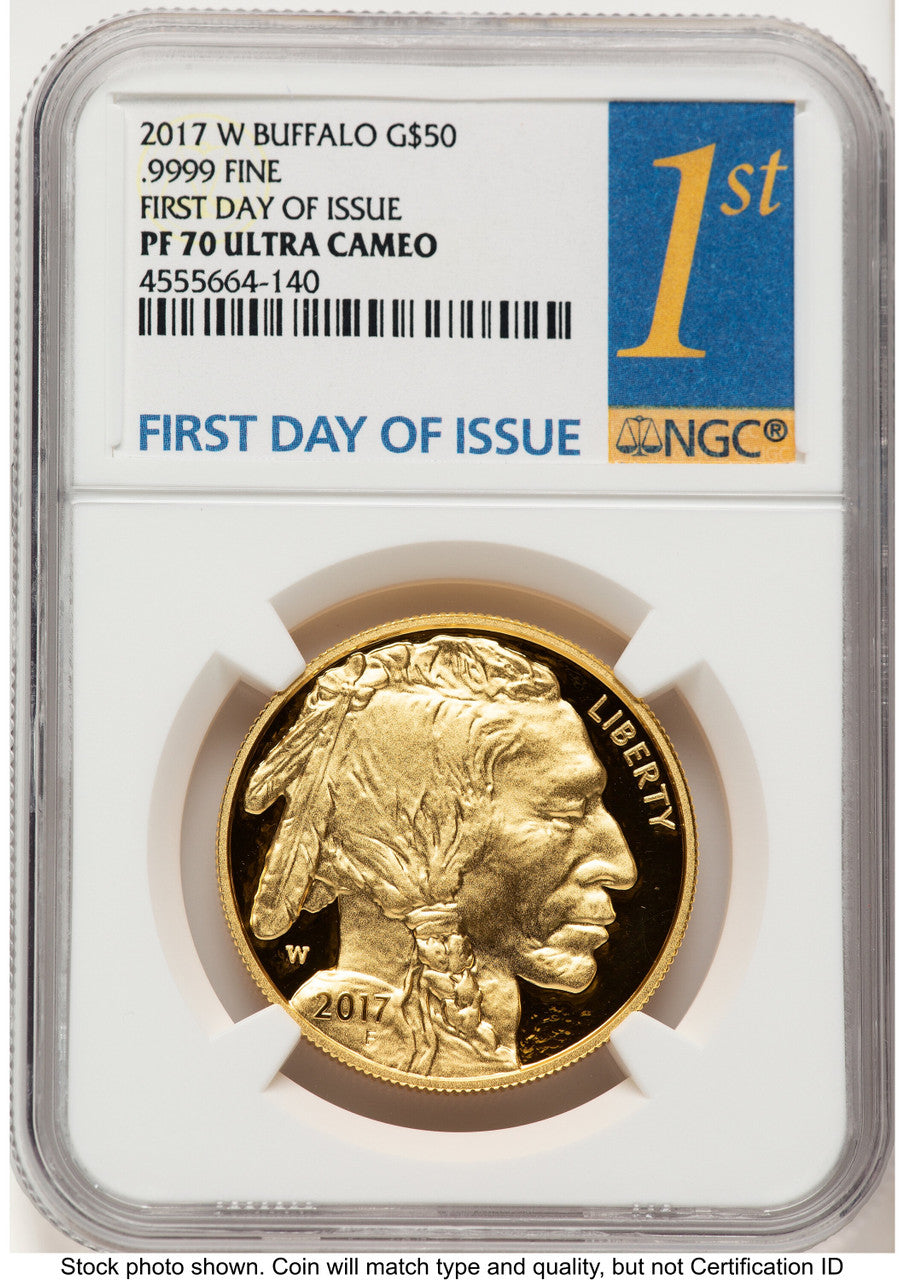 2017-W Proof Gold Buffalo 1 oz FDI 1ST NGC PF70