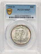 1944-D 50C Walking Liberty Half Dollar PCGS MS67
