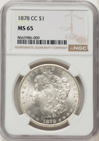 1878-CC Morgan Dollar NGC MS65