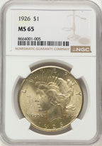 1926 Peace Dollar NGC MS65
