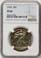 1936 50C Proof Walking Liberty Half Dollar NGC PR66