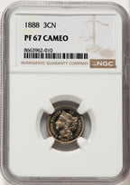 1888 3CN CA Proof Three Cent Nickel NGC PR67