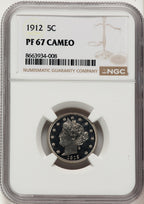 1912 5C CA Proof Liberty Nickel NGC PR67