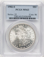 1902-S Morgan Dollar PCGS MS63 (784478025)