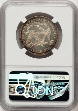 1871 50C CA Proof Seated Half Dollar NGC PR65+
