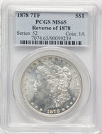 1878 7TF Reverse of 1878 Morgan Dollar PCGS MS65 (784478038)