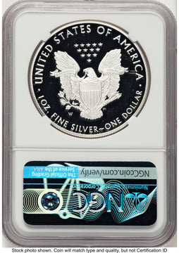2020-W Proof Silver Eagle V75 Privy 1 oz V-Day Label NGC PF70