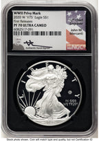 2020-W Proof Silver Eagle V75 Privy 1 oz FR John NGC PF70 Mercanti