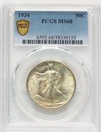 1934 50C Walking Liberty Half Dollar PCGS MS68