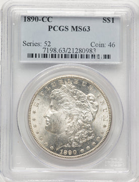 1890-CC Morgan Dollar PCGS MS63 (784478056)