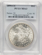 1890-CC Morgan Dollar PCGS MS63 (784478056)