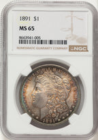 1891 Morgan Dollar NGC MS65