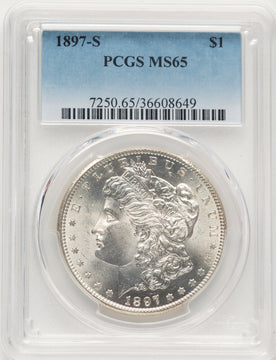 1897-S Morgan Dollar PCGS MS65