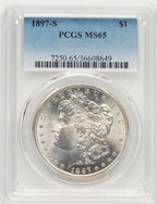 1897-S Morgan Dollar PCGS MS65