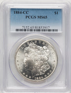 1884-CC Morgan Dollar PCGS MS65