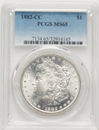 1882-CC Morgan Dollar PCGS MS65