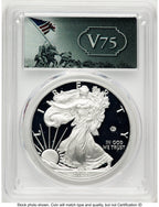 2020-W Proof Silver Eagle V75 Privy 1 oz FS V75 Label PCGS PR70