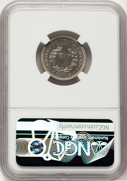 1907 5C Proof Liberty Nickel NGC PR67