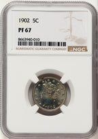 1902 5C Proof Liberty Nickel NGC PR67