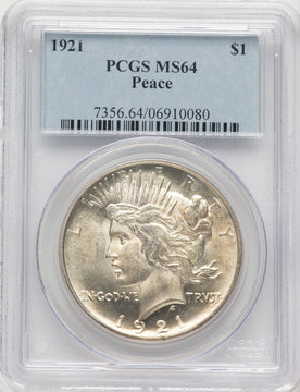 1921 Peace Dollar PCGS MS64