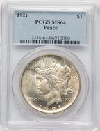 1921 Peace Dollar PCGS MS64